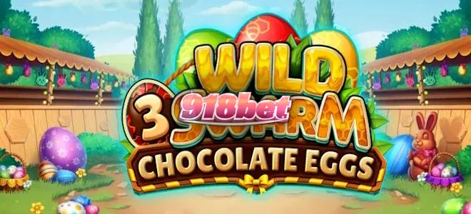 Interface vibrante e colorida do jogo Wild Swarm 3 Chocolate Eggs